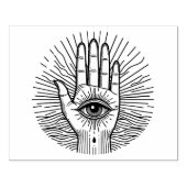 Hamsa Hand mit Augenkunstdarstellung Gummistempel (Prägung)