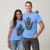 Hamsa Hand mit Augenkunstdarstellung T-Shirt (Unisex)