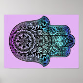 Hamsa Hand Ombre Print Poster (Vorne)