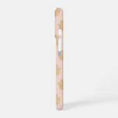 Hamsa Hand Peach und Gold iPhone Case 16 Hülle (Linke Seite)