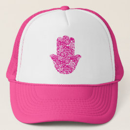 Hamsa Hand Pink Hand Fatima Truckerkappe