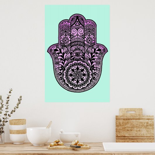 Hamsa Hand Poster (Küche)