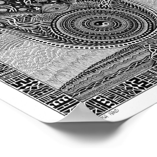 Hamsa Hand Poster (Ecke)