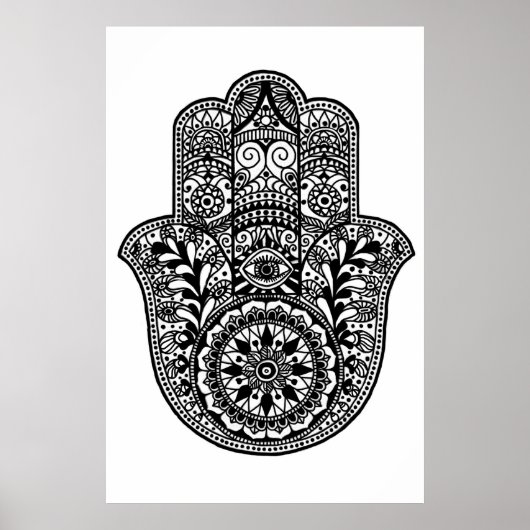Hamsa Hand Print Poster (Vorne)