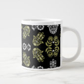 Hamsa Hand Protection Art Jumbo-Tasse (Rechts)