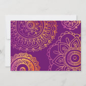 HAMSA HAND Red Orange Bat Mitzvah Einladung (Rückseite)