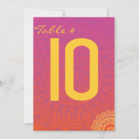 HAMSA HAND Red Orange Bat Mitzvah Reply Card