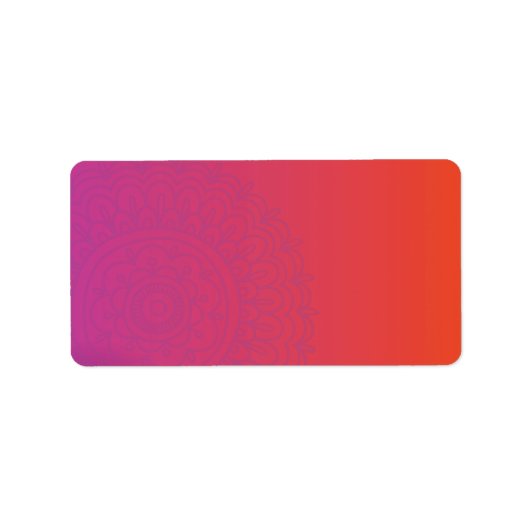 HAMSA HAND Red Orange Drucken Sie Ihre eigenen Eti Adressaufkleber (Vorne)