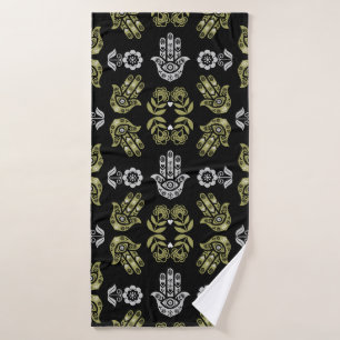 Hamsa-Hand-Schutz-Kunst Badehandtuch