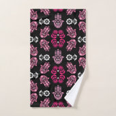 Hamsa-Hand-Schutz-Kunst Badhandtuch Set (Handtuch)