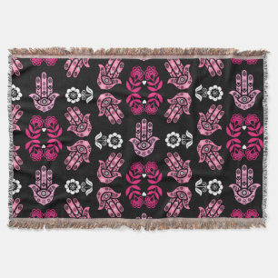 Hamsa-Hand-Schutz-Kunst Decke