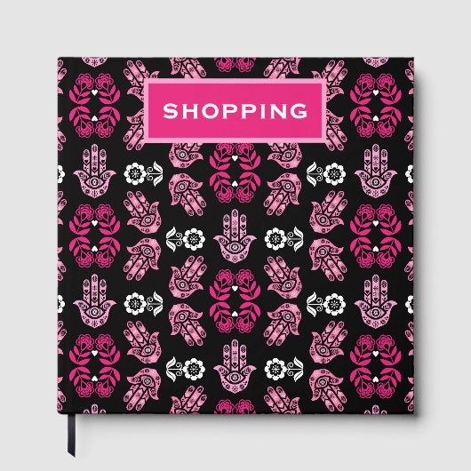 Hamsa-Hand-Schutz-Kunst Gästebuch (Vorderseite)