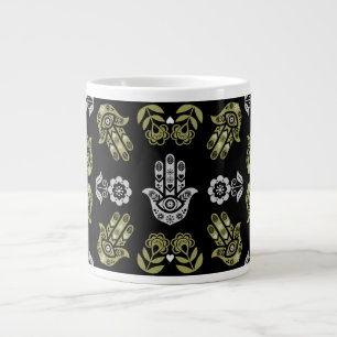 Hamsa-Hand-Schutz-Kunst Jumbo-Tasse