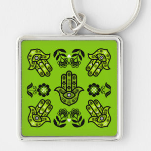 Hamsa-Hand-Schutz-Kunst Schlüsselanhänger