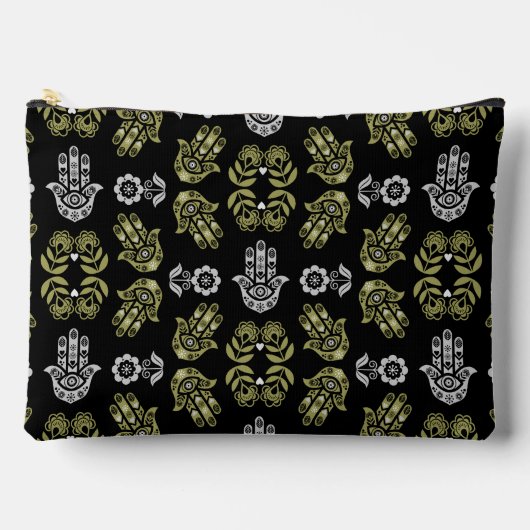 Hamsa-Hand-Schutz-Kunst Zubehörtasche (Vorderseite)