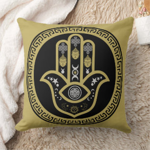 Hamsa-Hand-Schutz vor dem Bösen Blick Kissen