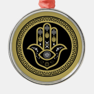 Hamsa-Hand-Schutz vor dem Bösen Blick Ornament Aus Metall