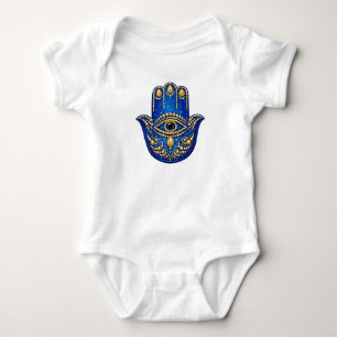 Hamsa Hand Schutzamulett Baby Strampler