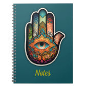 Hamsa Hand Spiral Notebook Notizblock (Vorderseite)