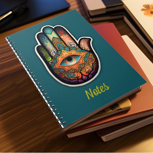 Hamsa Hand Spiral Notebook Notizblock