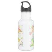 HAMSA Hand Symbol Farbige Wasserfarbe Edelstahlflasche (Rückseite)