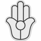 Hamsa Hand von Fatima Aufkleber (Vorderseite)