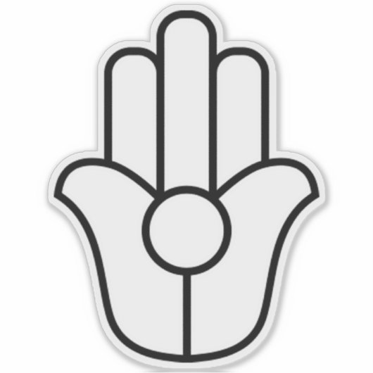 Hamsa Hand von Fatima Aufkleber (Vorderseite)