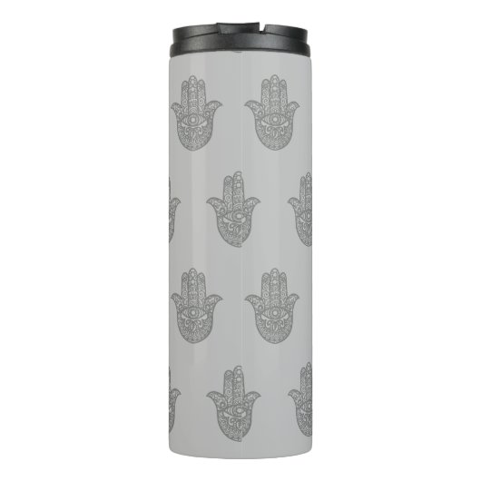 Hamsa Hand von Fatima Thermosbecher (Rückseite)