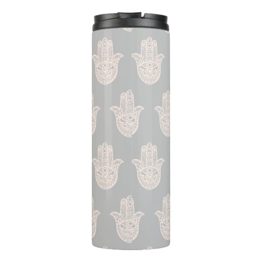 Hamsa Hand von Fatima Thermosbecher (Rückseite)