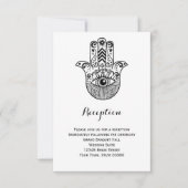 Hamsa Hand Wedding Reception Info Card Einladung (Vorderseite)