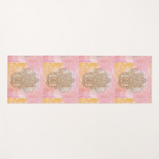 Hamsa Hand Yogamatte (Vorderseite (Horizontal))