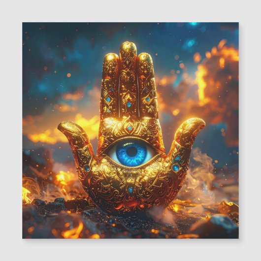 HAMSA HAND - ZEN BUDDHISM MAGNETKARTE (Vorderseite)