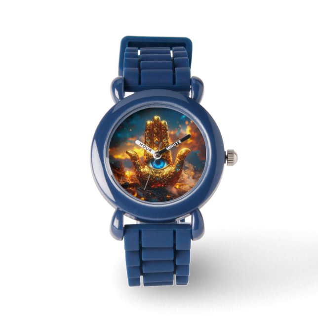 HAMSA HAND - ZEN BUDDHISMUS ARMBANDUHR (Vorderseite)