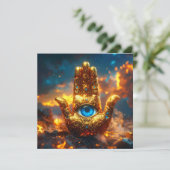 HAMSA HAND - ZEN-BUDDHISMUS KARTE (Stehend Vorderseite)