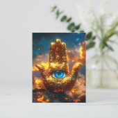 HAMSA-HAND - ZEN-BUDDHISMUS POSTKARTE (Stehend Vorderseite)