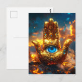 HAMSA-HAND - ZEN-BUDDHISMUS POSTKARTE (Vorne/Hinten)
