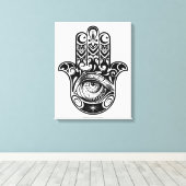 Hamsa Hand Zendoodle 6 Leinwanddruck (Insitu (Holzboden))
