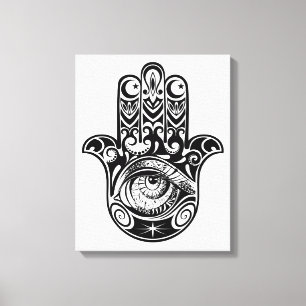 Hamsa Hand Zendoodle 6 Leinwanddruck