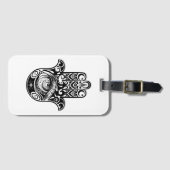 Hamsa Hand Zendoodle Gepäckanhänger (Vorderseite (Horizontal))