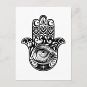 Hamsa Hand Zendoodle Postkarte (Vorderseite)
