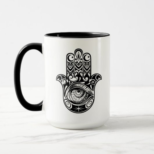 Hamsa Hand Zendoodle Tasse (Links)
