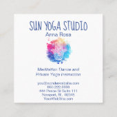 *~* Hamsa Handaugen-Yoga-heiliges Aquarell Quadratische Visitenkarte (Rückseite)
