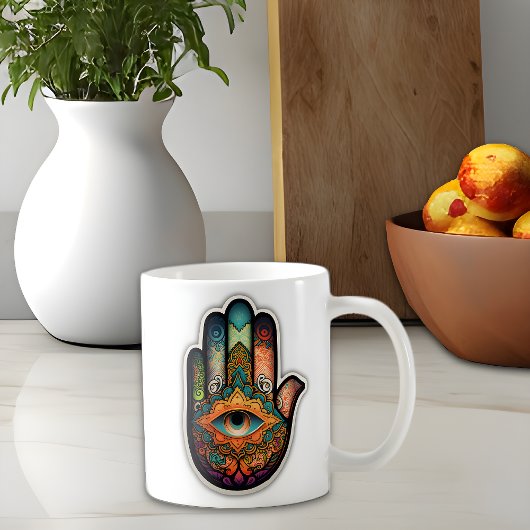 Hamsa Handklassische Tasse, 11 oz Kaffeetasse