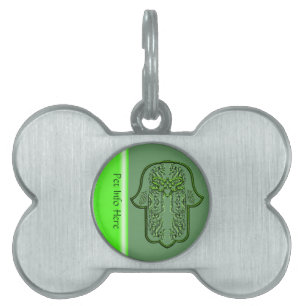 Hamsa Handmeisterstück: Herz (Grün) Tiermarke