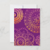 HAMSA HANDrote orange Schläger Mitzvah Party-Karte Einladung (Rückseite)