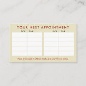 Hamsa Handschmuck - Orange Jade und Creme Visitenkarte (Rückseite)