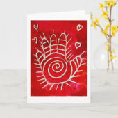 Hamsa/heilende Hand/Hand von Fatima Karte (Gelbe Blume)