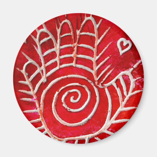 Hamsa / HeilHand / Hand des Fatimas Magnet (Vorne)