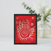 Hamsa / HeilHand / Hand des Fatimas Postkarte (Stehend Vorderseite)