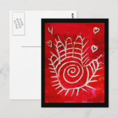 Hamsa / HeilHand / Hand des Fatimas Postkarte (Vorne/Hinten)